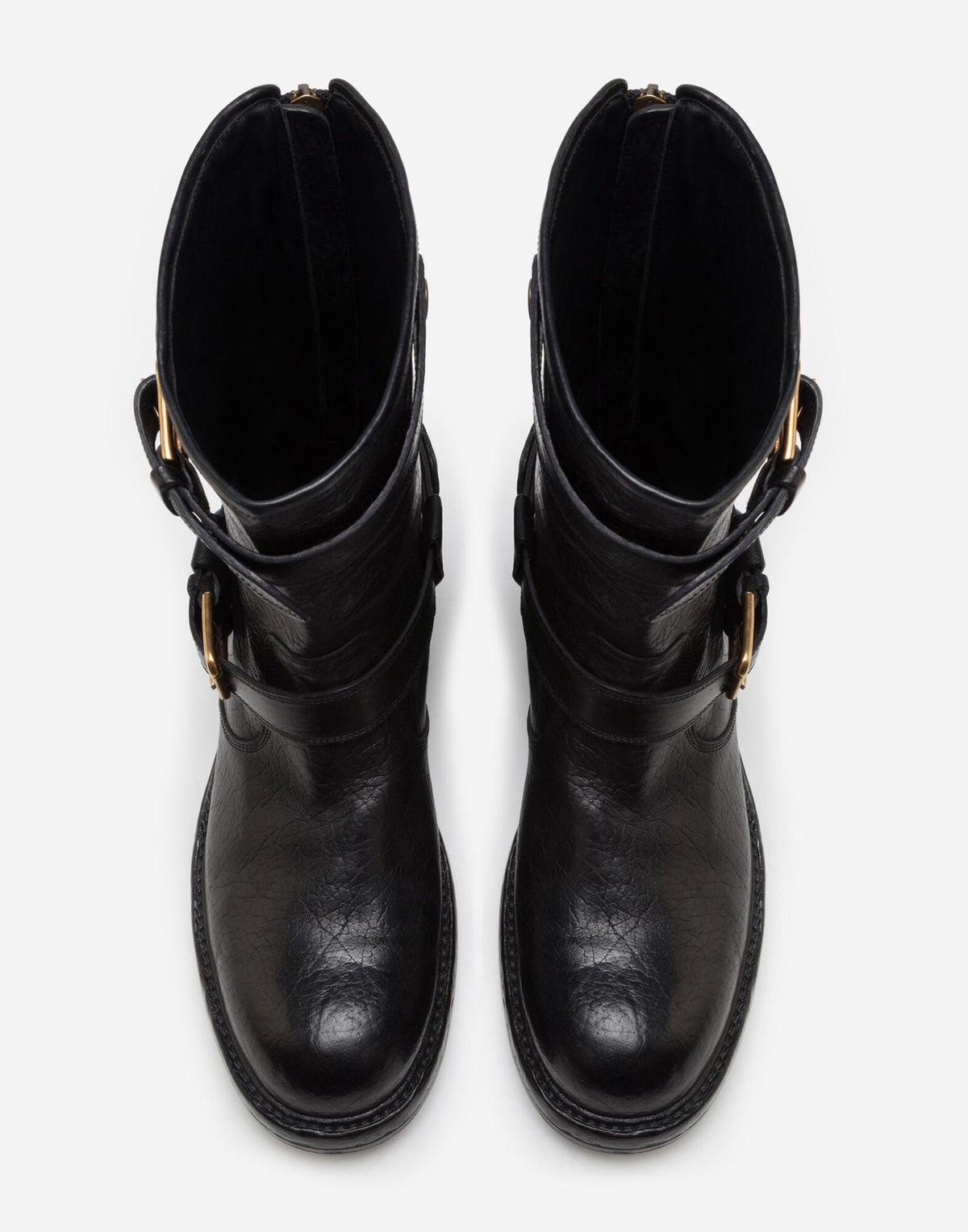 Horsehide Biker Boots