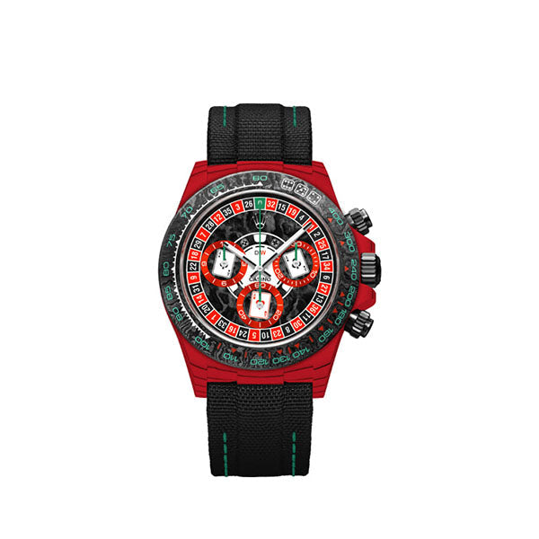 DW Daytona quartz fiber lucky player 3 (casino v.3) 40mm red quartz