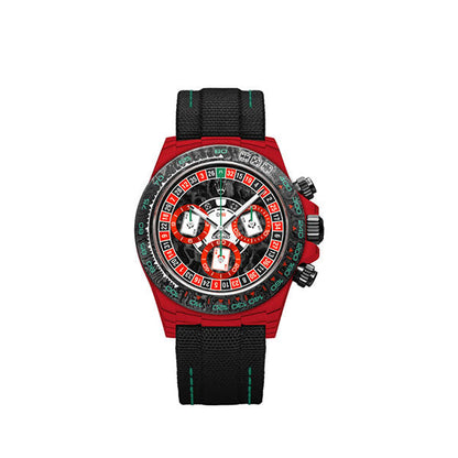 DW Daytona quartz fiber lucky player 3 (casino v.3) 40mm red quartz