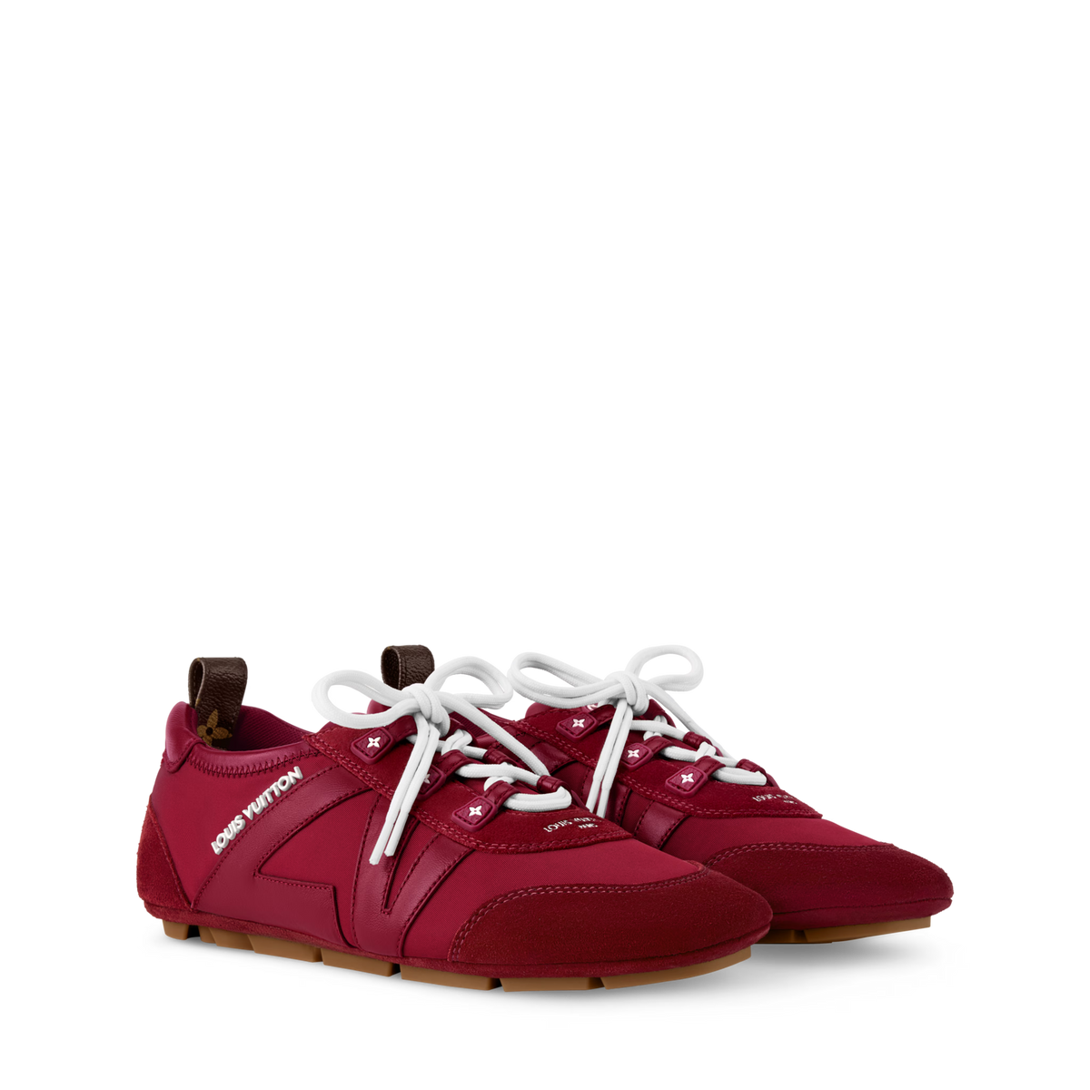Women's LV Sneakerina Sneaker Ballerina Bordeaux Nylon Suede 1AIVJN