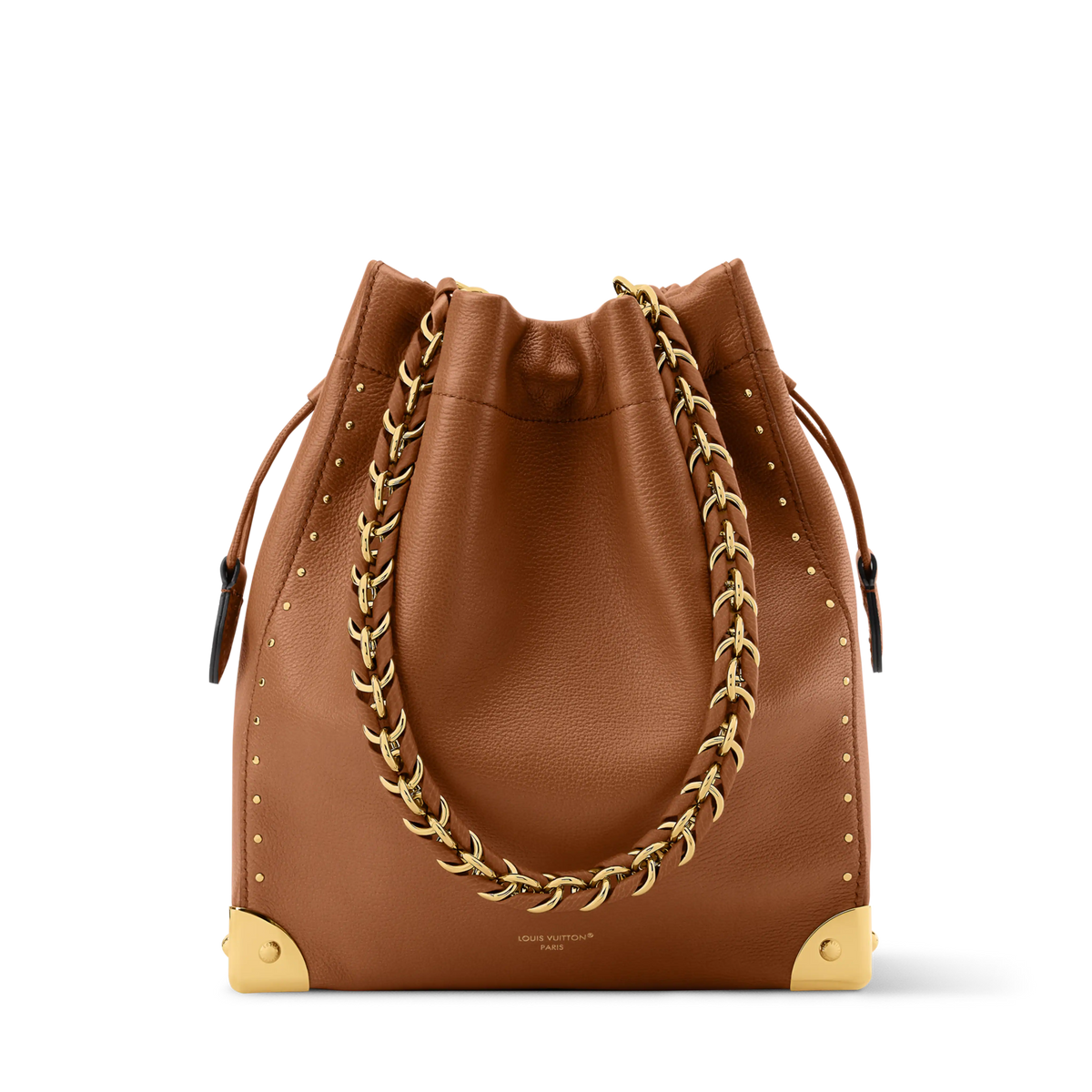 Women's Noé Trunk Tan Calfskin Leather Bucket Bag M29131