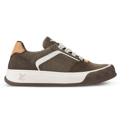 LV Tilted Sneaker Brown Denim