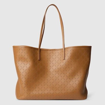 Women's Large Tote Bag With Perforated GG Leather