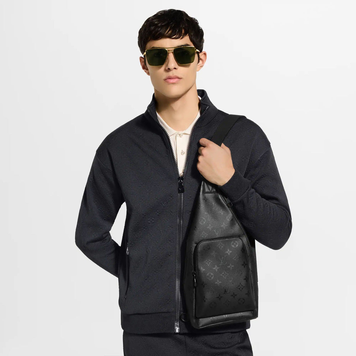 Men's Duo Slingbag Monogram Midnight Black