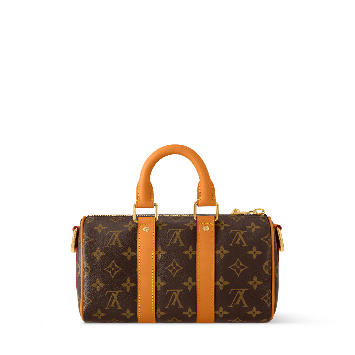 Keepall 25 Cargo Monogram Canvas Aged Cowhide Trim Gold-Toned Hardware