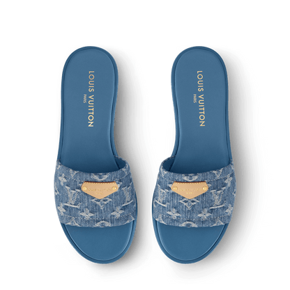 Women's Lily Flat Mule Blue 1AGX78