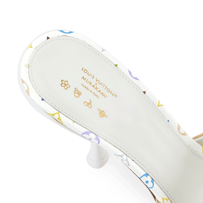 Women's 6AM Mule White Monogram Multicolore Canvas and Natural Leather 1AJSD9