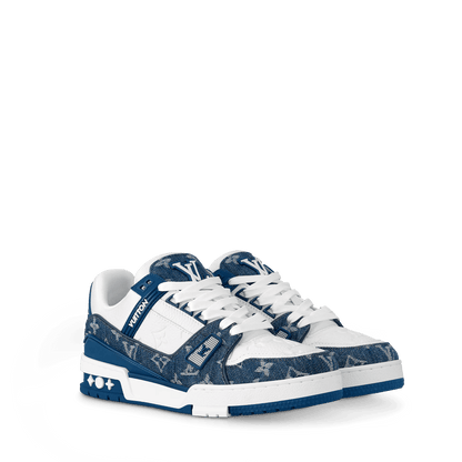 Women's LV Trainer Sneaker Light Blue 1AC2AO
