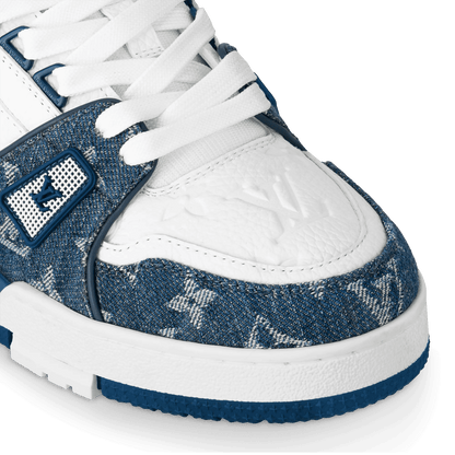 Women's LV Trainer Sneaker Light Blue 1AC2AO