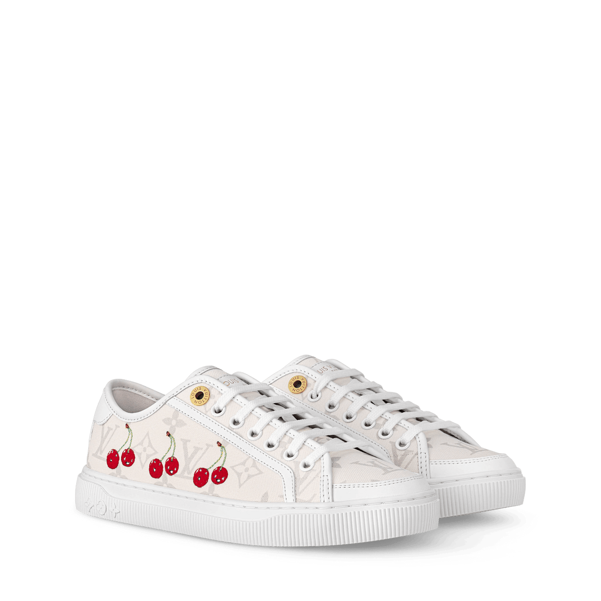 Women's LV Lagoon Sneaker White Monogram Cherry 1AHKYU