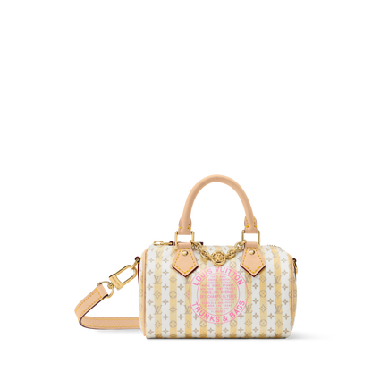Nano Speedy Monogram Coated Canvas LV Stamp Banana Gold-Toned Hardware