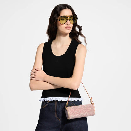 Women's Pochette Papillon Monogram Emblème Rose Ruban Nano Bag