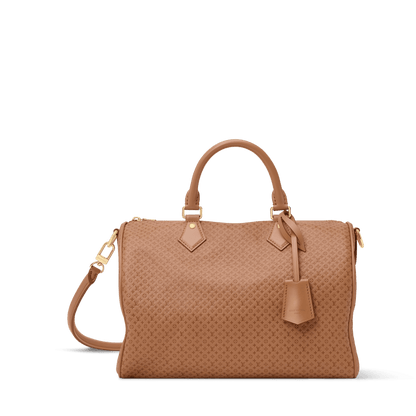 Women's Speedy Soft 30 Minigram Hazelnut Calfskin Tote Bag