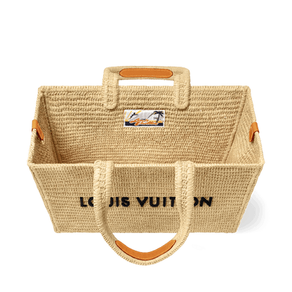 Summer Shopper Tote MM Raffia Natural Beige