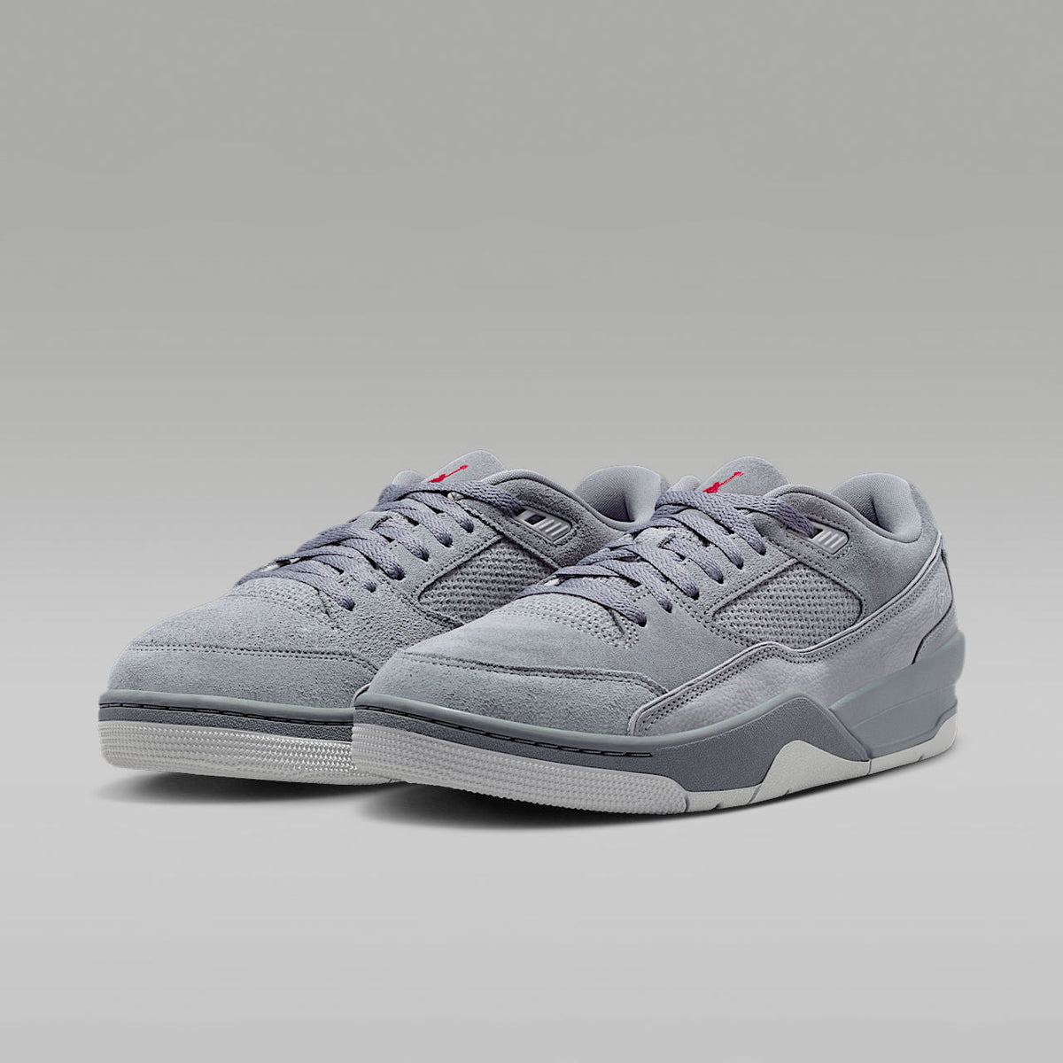 Flight Court Shoes Cool Grey Leather Suede