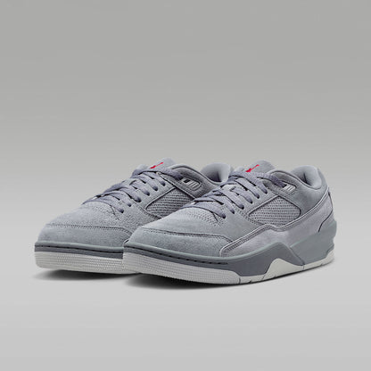 Flight Court Shoes Cool Grey Leather Suede