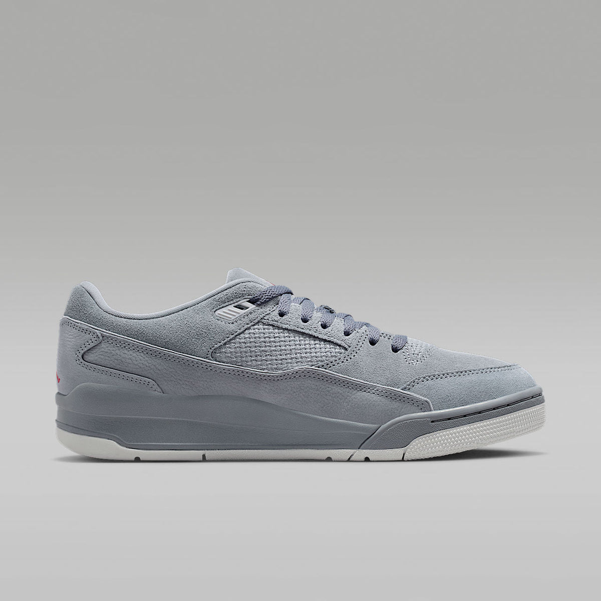 Flight Court Shoes Cool Grey Leather Suede
