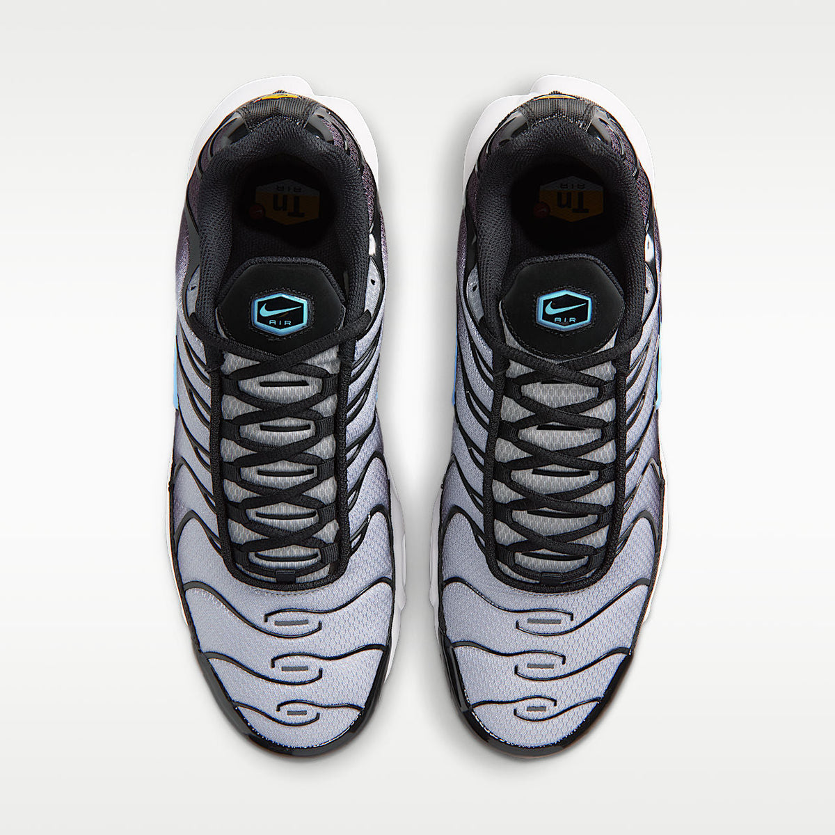 Air Max Plus Shoes Airy Mesh Black/Light Smoke Grey/White/Football Blue