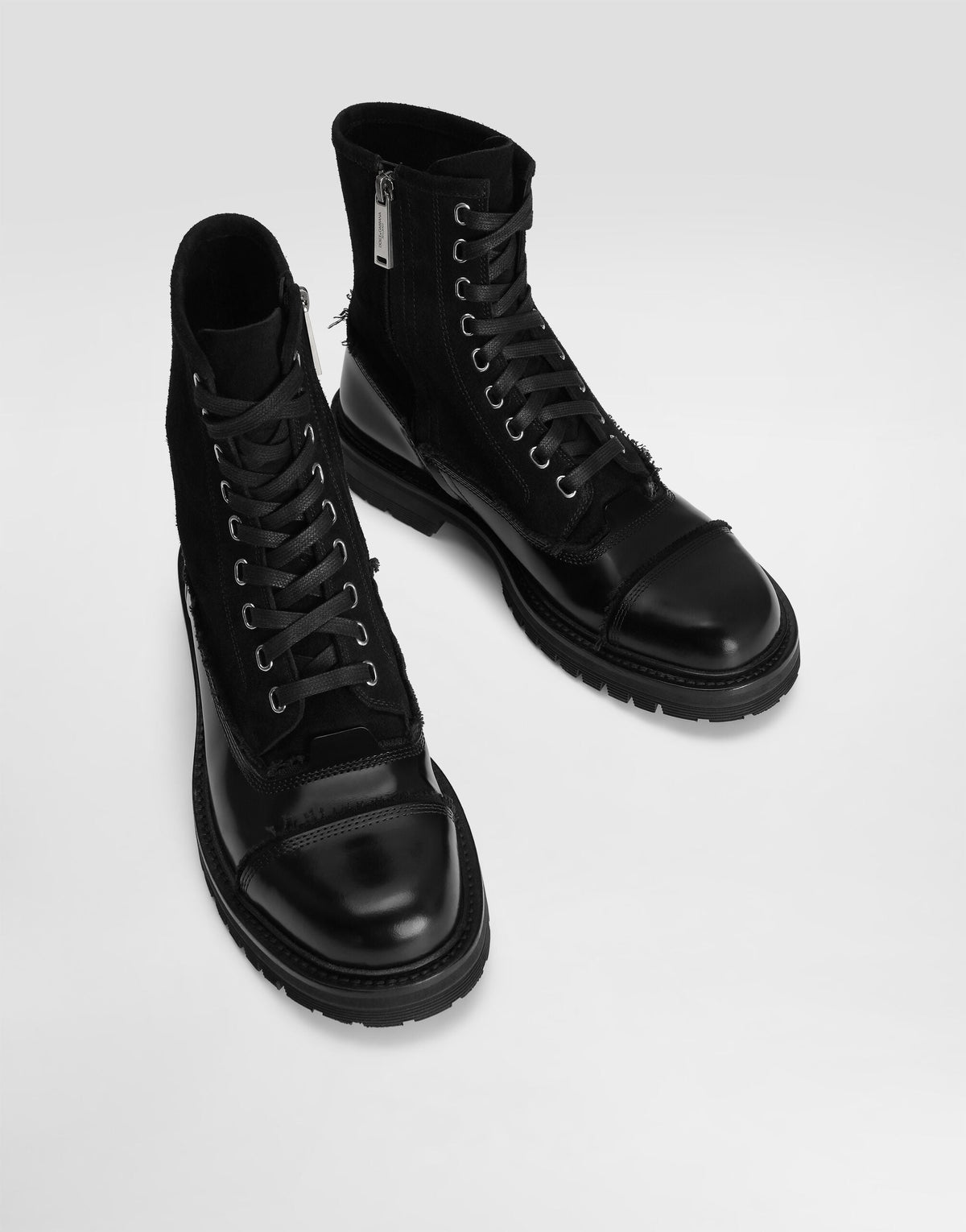 Brushed Calfskin Leather Ankle Boots