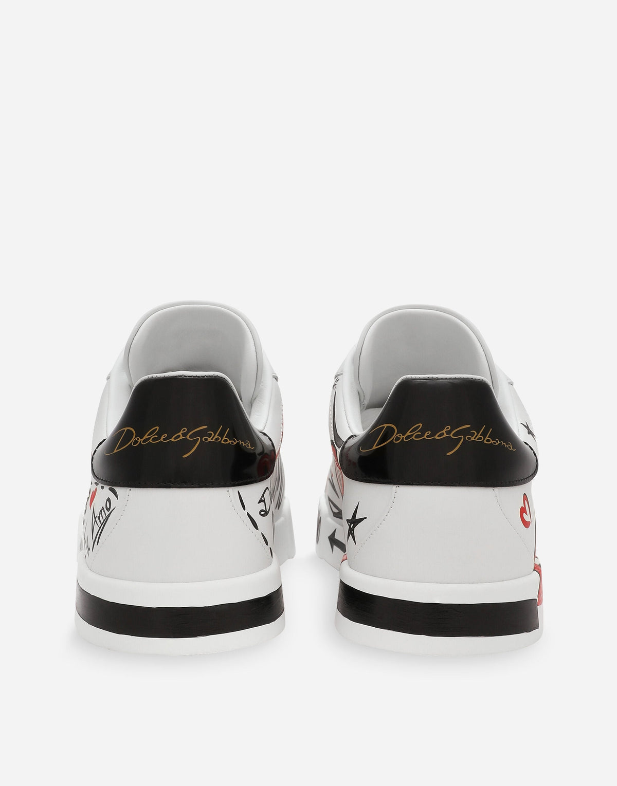 Men's Portofino Love Limited Edition Leather Sneakers Multicolor