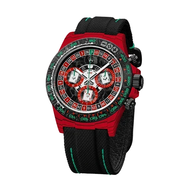 DW Daytona quartz fiber lucky player 3 (casino v.3) 40mm red quartz