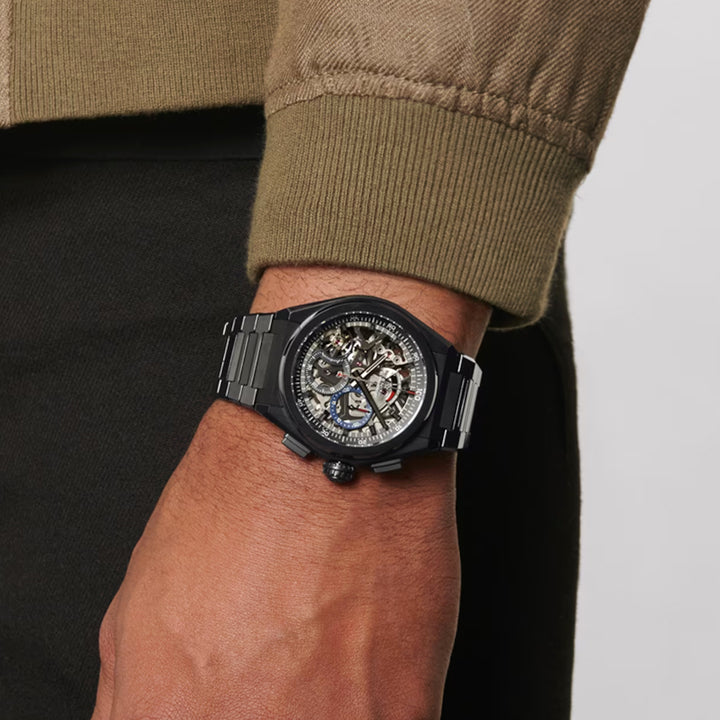 ZN Defy 21 on Black Ceramic Bracelet – 49.9000.9004/78.M9000